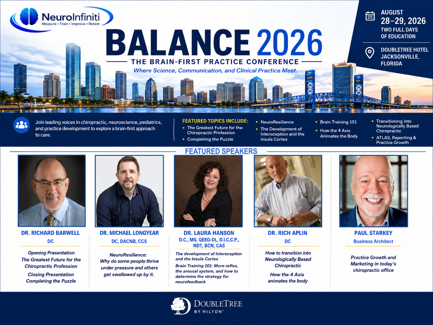 BALANCE 2026 conference flyer with speaker images and event details